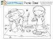 Picnic Time Colouring Sheet