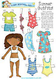 Summer Outfits Cut Out Activity